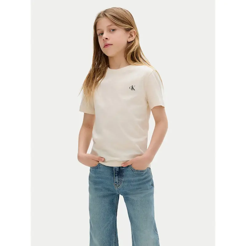 Set di 2 T-shirt Monologo IB0IB01093 D Beige Regular Fit