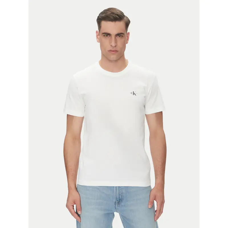 Set di 2 T-shirt Monologo J30J320199 Bianco Regular Fit