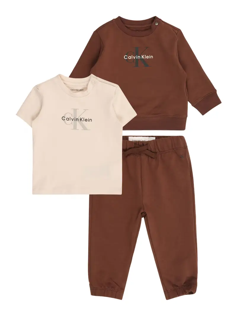 Set écru / cioccolato / nero / bianco Écru