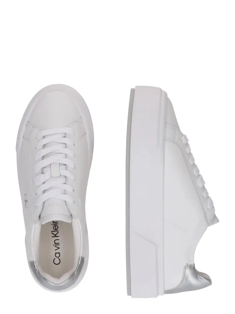 Sneaker bassa argento / bianco miniatura 2