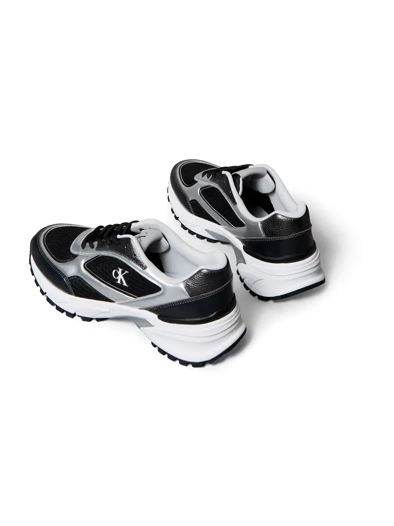 Sneaker bassa nero / argento miniatura 3