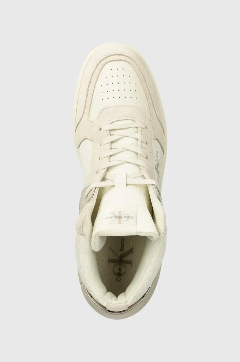 sneakers BASKET CUP MID LACEUP LTH ML MTR colore beige YM0YM00995 miniatura 4