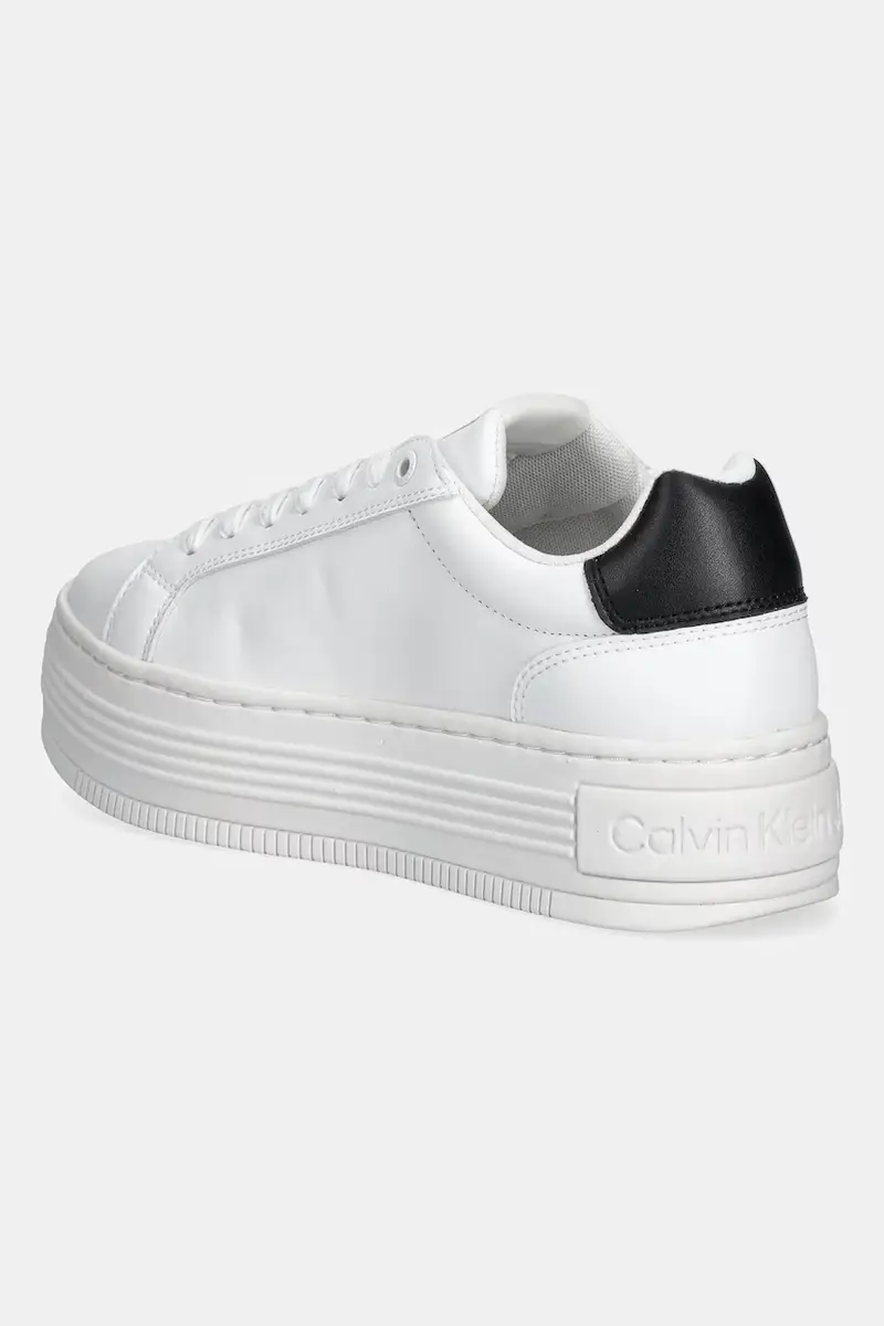 sneakers BOLD FLATF LOW LACE LTH donna colore bianco YW0YW01878 miniatura 3