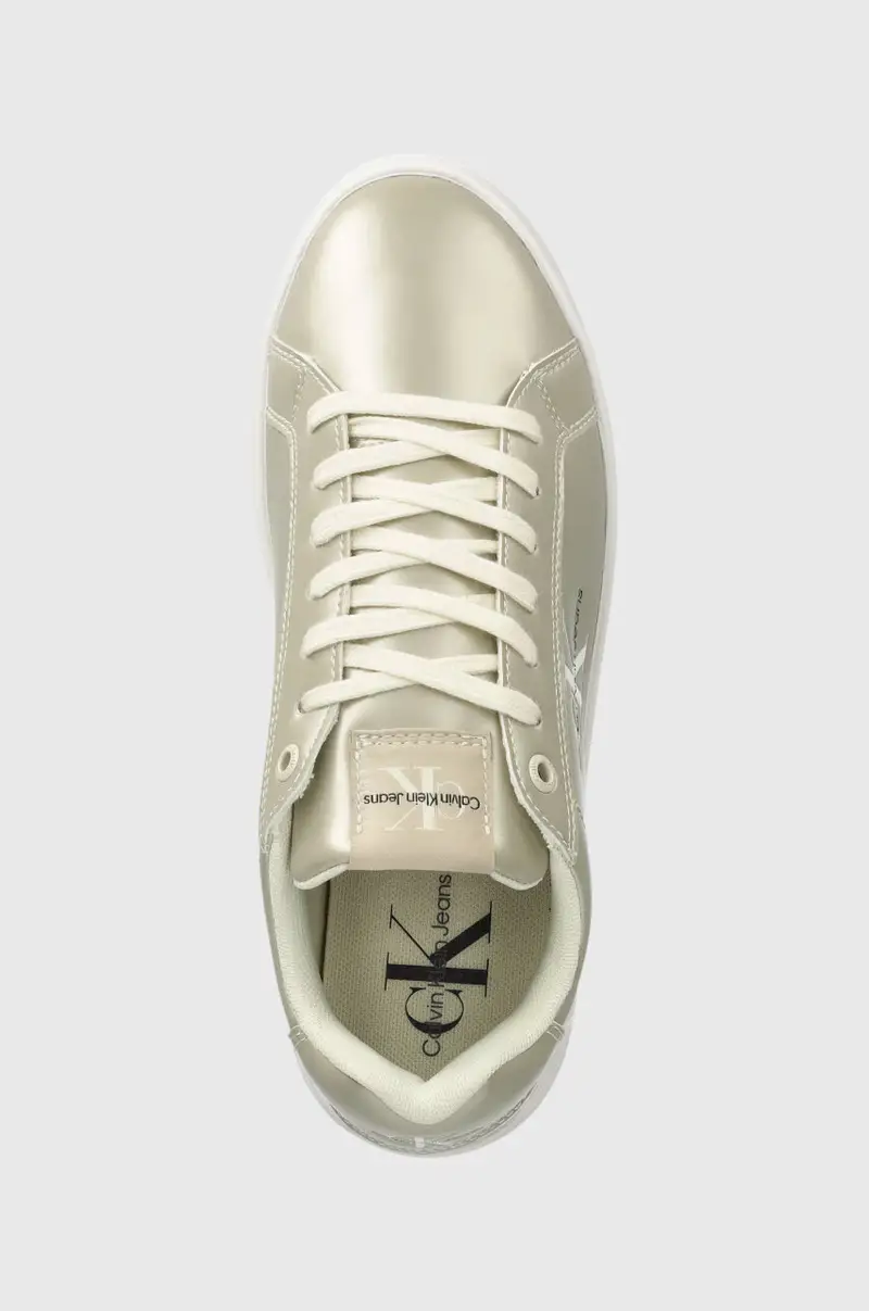 sneakers BOLD PLATF LOW LACE LTH ML MTL colore beige YW0YW01464 miniatura 4