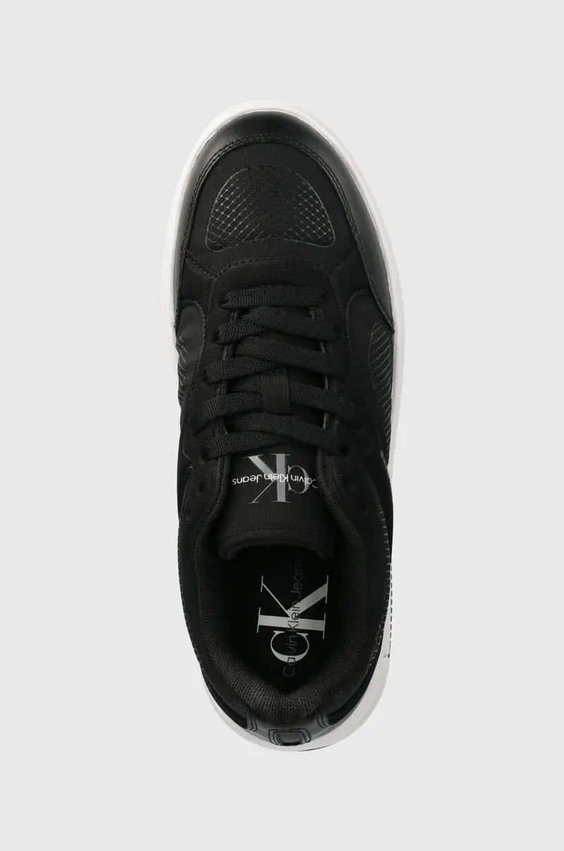 sneakers BOLD PLATF LOW LACE MIX IN MTL colore nero YW0YW01471 miniatura 4