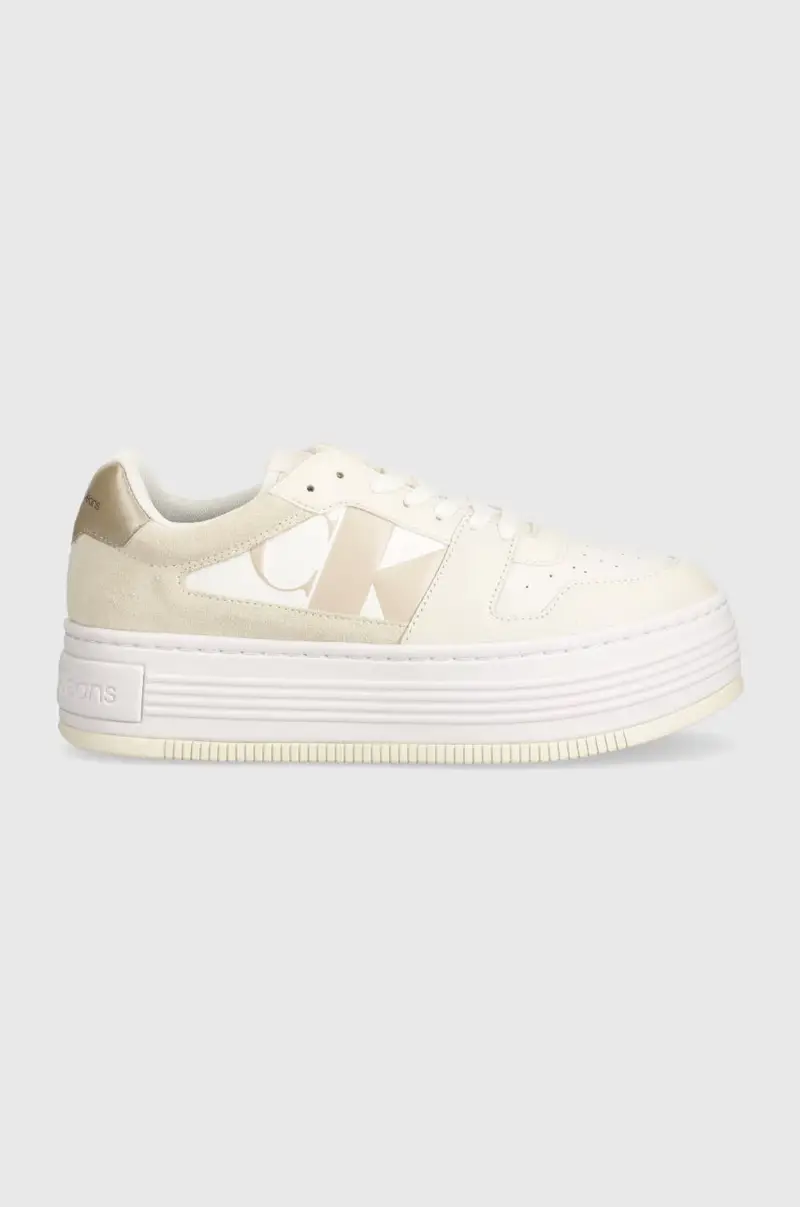 sneakers BOLD PLATF LOW LACE MIX NBS MTR colore beige YW0YW01482 miniatura 2