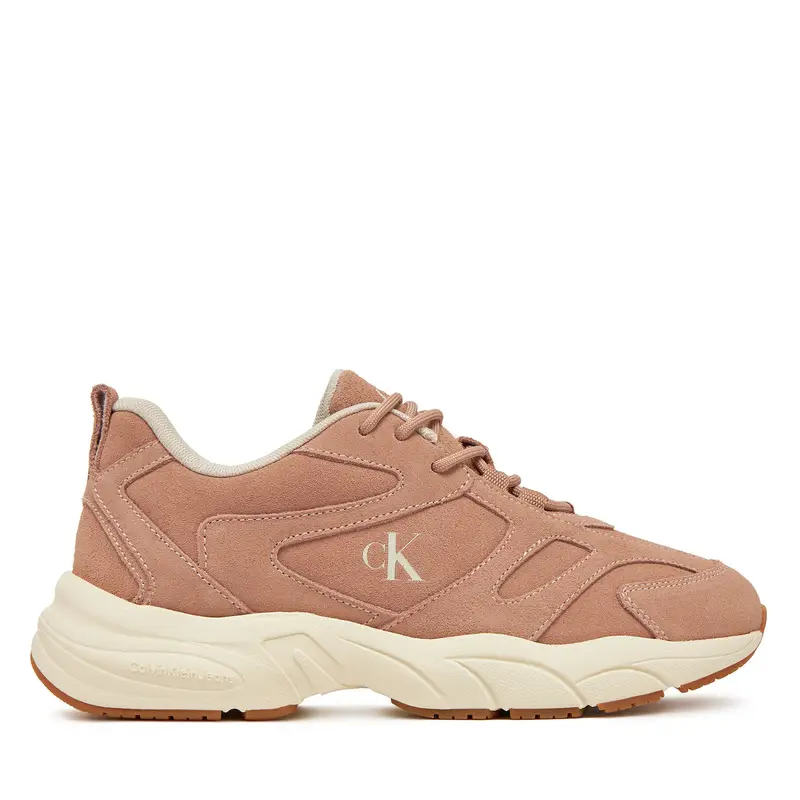 Sneakers Calvin Klein Jeans Retro Tennis Low Mg Mix Media Wn YW0YW01639 Rosa