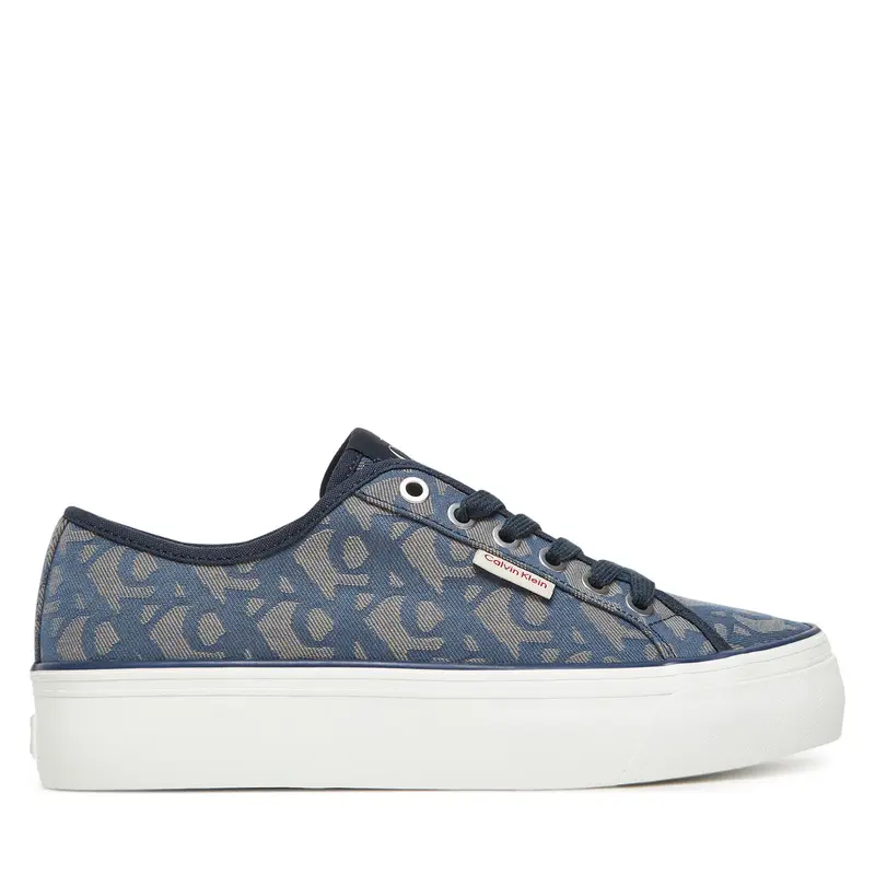 Sneakers Calvin Klein Jeans Vulc Flatf Jacquard YW0YW01965 Blu scuro