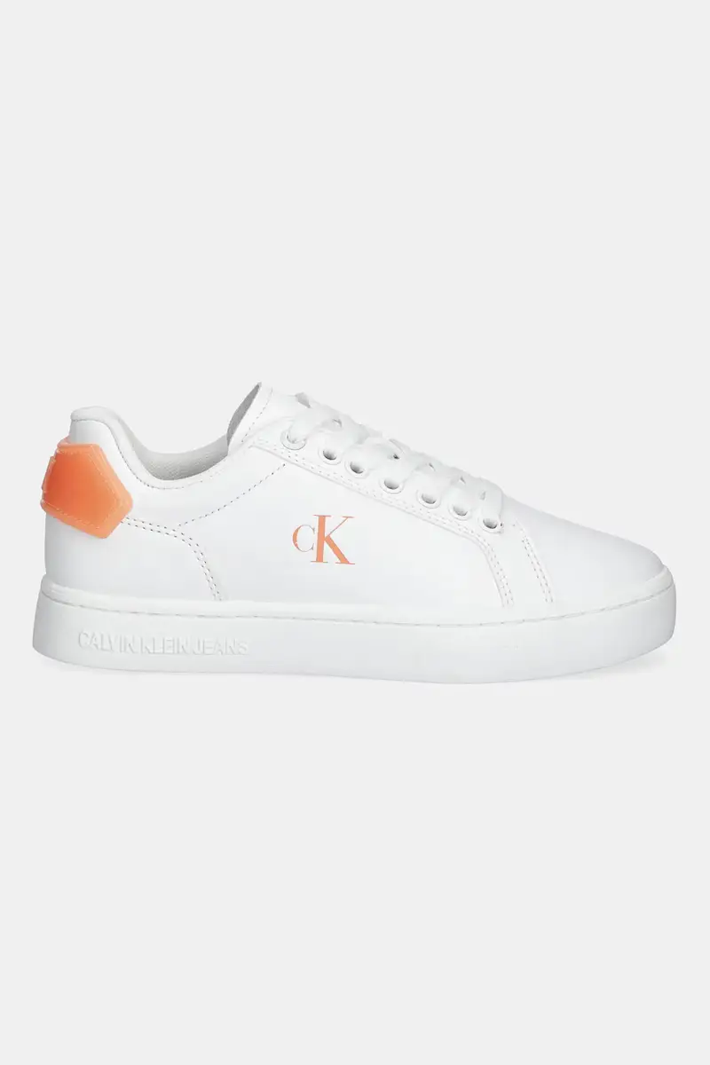 sneakers in pelle CLASSIC CUPSOLE RU PATCH LTH WN donna colore bianco YW0YW01845 miniatura 2