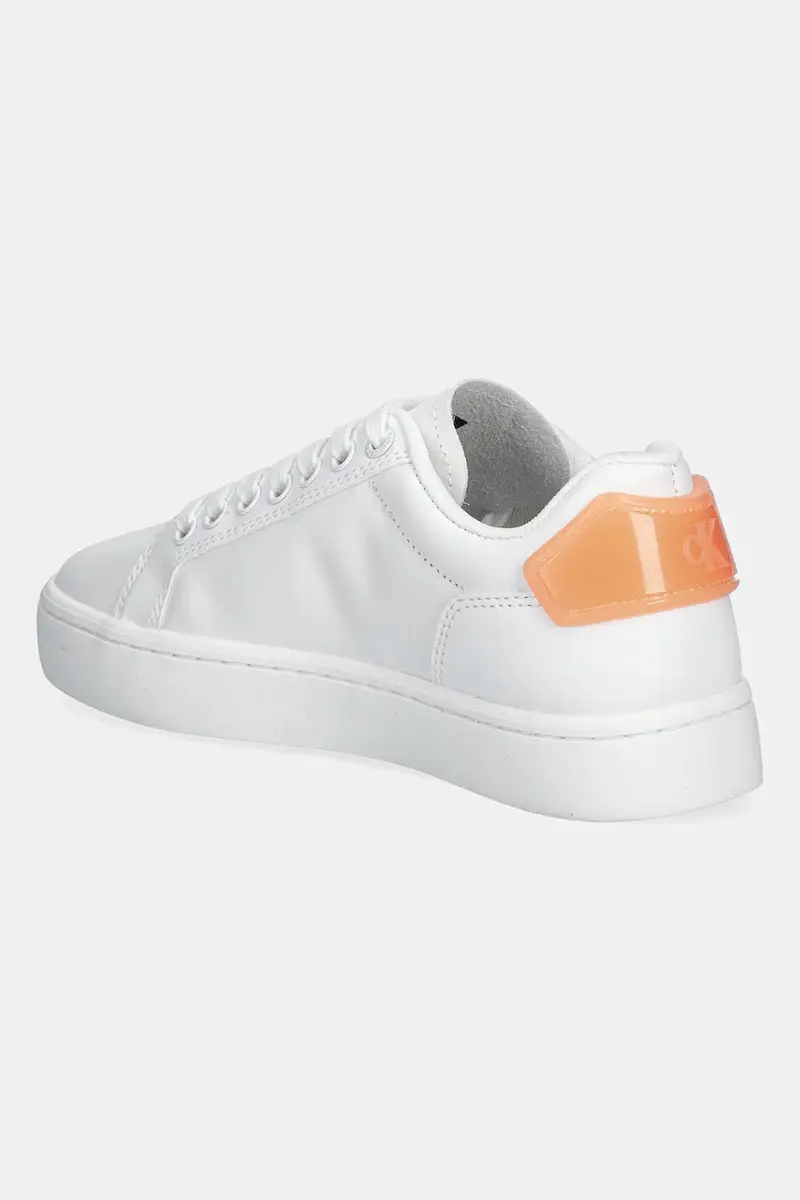 sneakers in pelle CLASSIC CUPSOLE RU PATCH LTH WN donna colore bianco YW0YW01845 miniatura 3