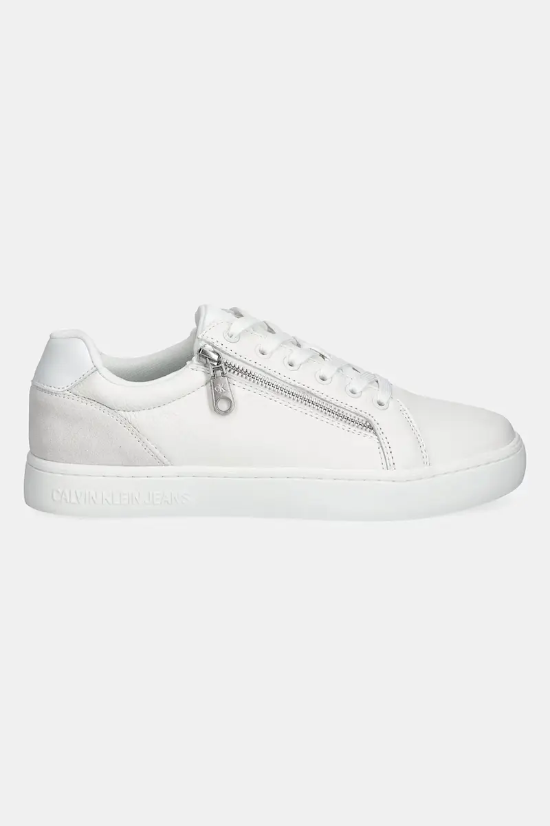 sneakers in pelle CLASSIC CUPSOLE ZIP LOW IN colore bianco YM0YM01254 miniatura 2