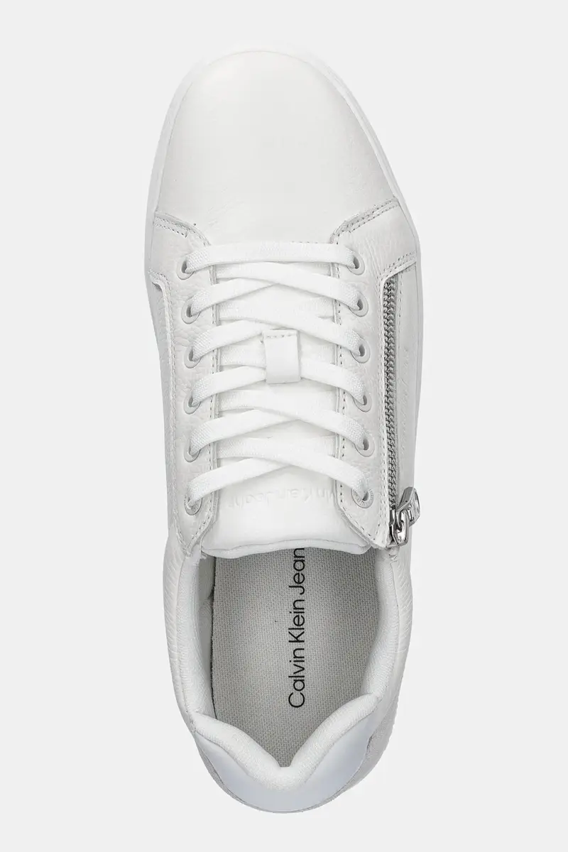 sneakers in pelle CLASSIC CUPSOLE ZIP LOW IN colore bianco YM0YM01254 miniatura 4