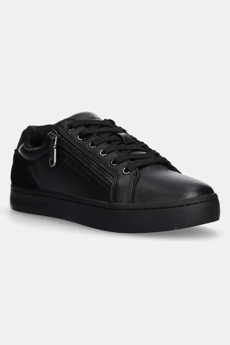 sneakers in pelle CLASSIC CUPSOLE ZIP LOW IN colore nero YM0YM01254