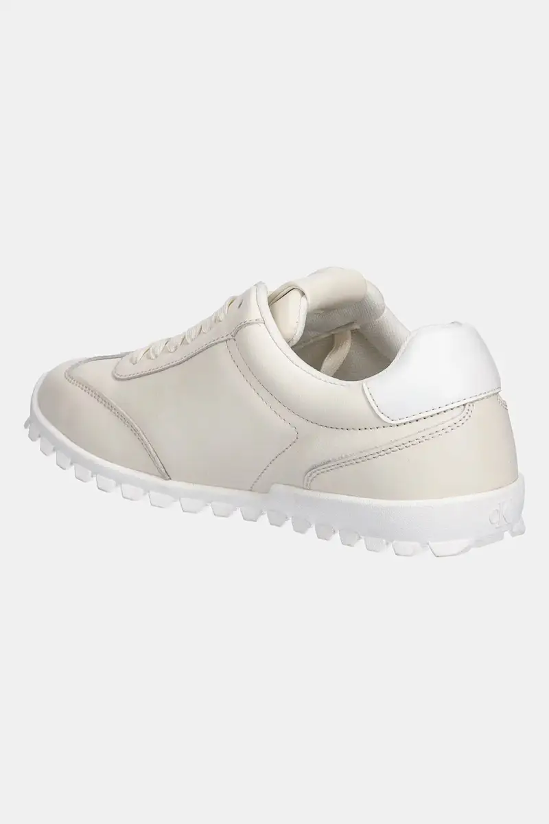 sneakers in pelle LOW PROFILE RUNNER donna colore beige YW0YW01751 miniatura 3