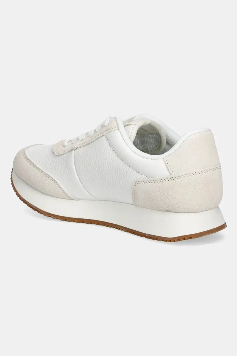 sneakers in pelle RUNNER LACEUP LOW MIX MG colore bianco YW0YW01798 miniatura 3