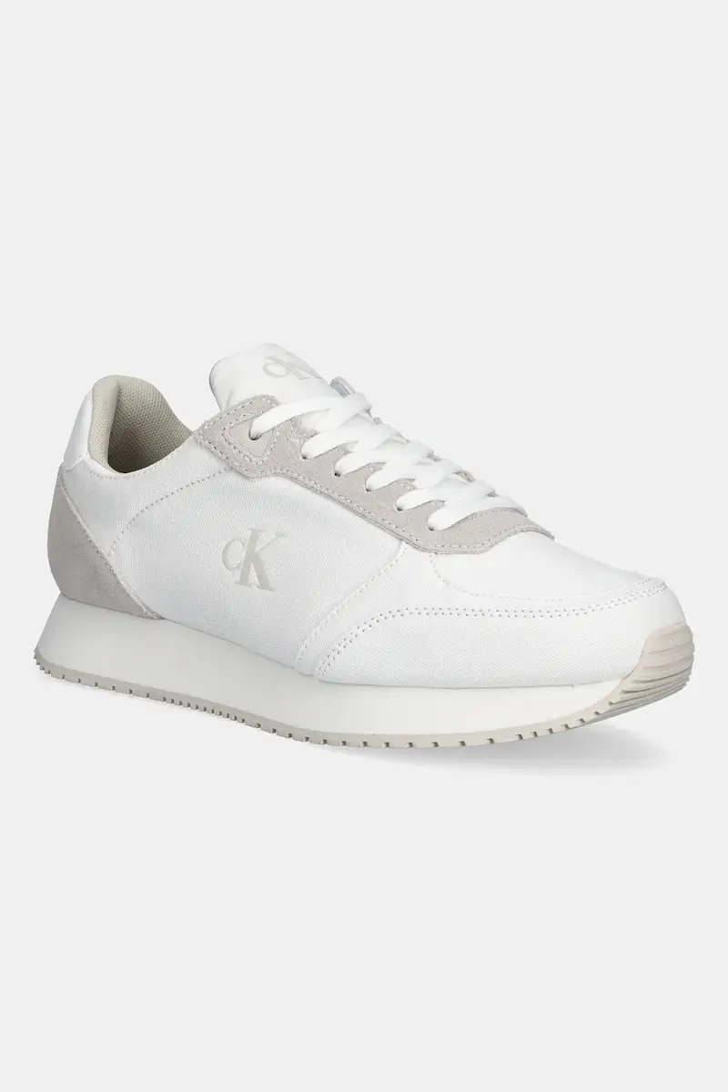 sneakers RUNNER SOCK LACEUP MG CANVAS uomo colore bianco YM0YM01217