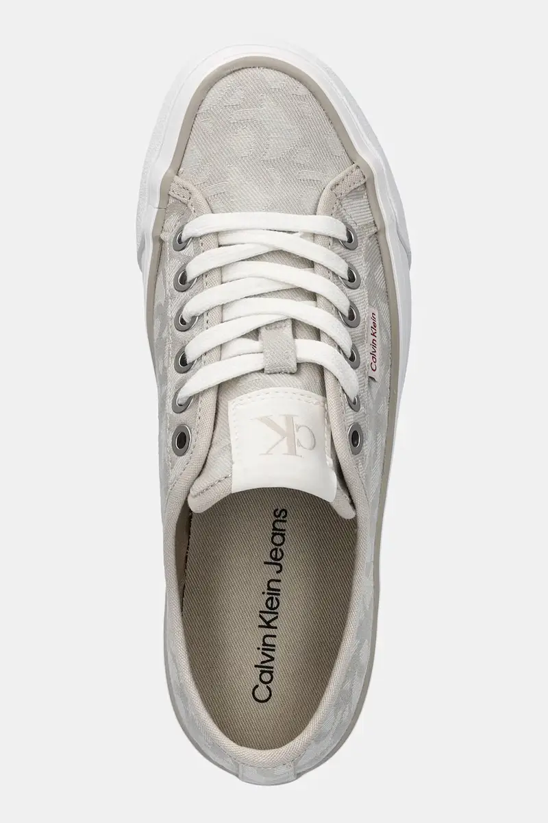 sneakers VULC FLATF JACQUARD AOP donna colore beige YW0YW01965 miniatura 4