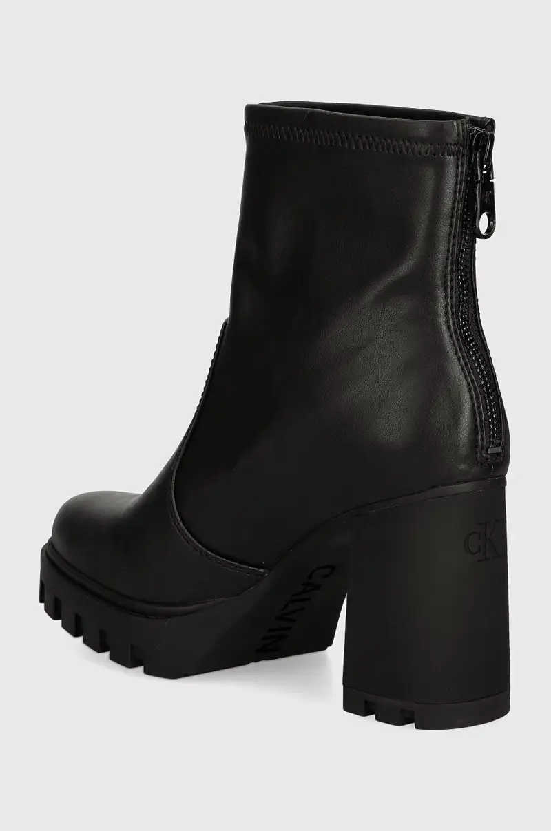 stivaletti alla caviglia HEEL PLATFORM ZIP BOOT MG NAPPA Nero miniatura 3