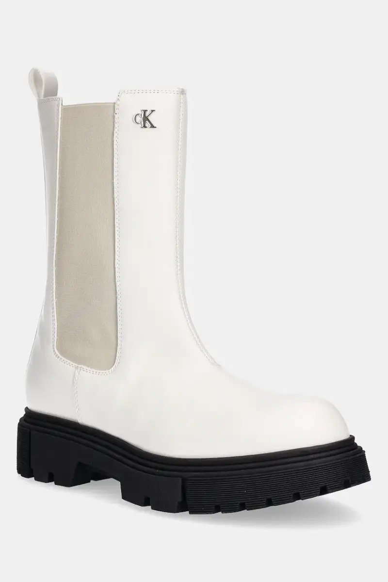 Calvin Klein Jeans Stivaletti Chelsea Bianco 3577542