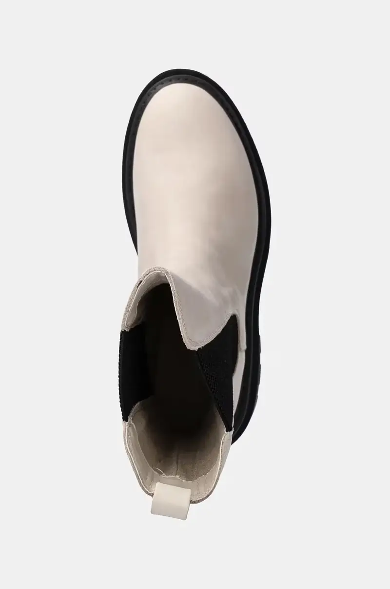 stivaletti in nabuck FLATFORM CHELSEA BOOT MG NB colore beige YW0YW01684 miniatura 4