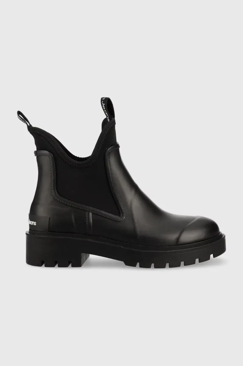 stivali di gomma BDS Chelsea Rain Boots donna Nero