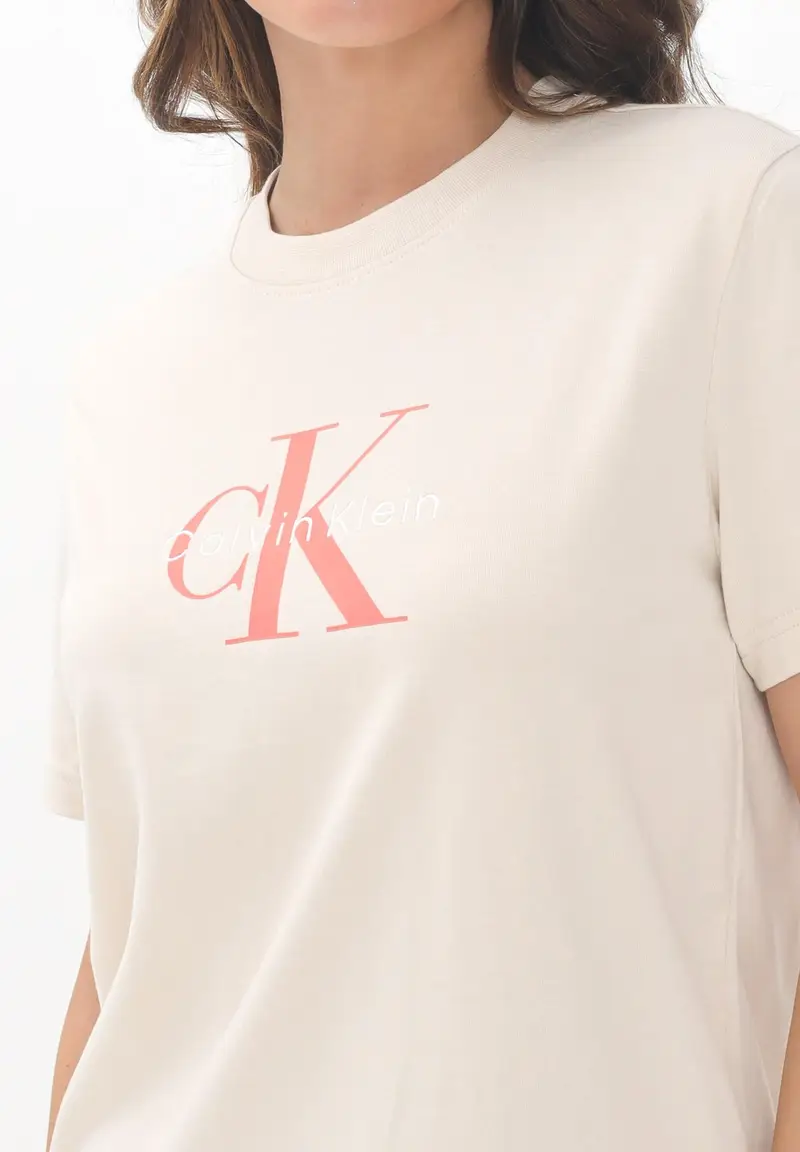 Calvin Klein Jeans T-shirt Donna Beige 1058547 miniatura 2