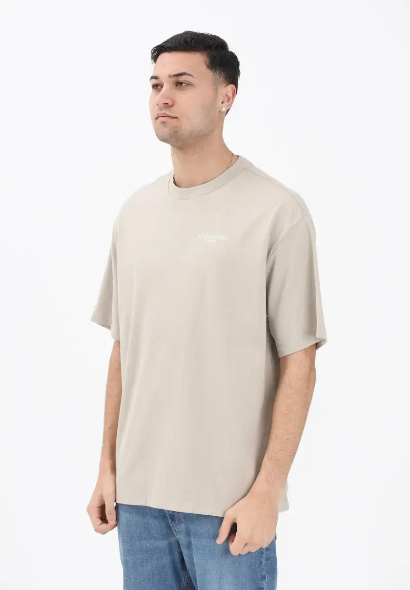 Calvin Klein Jeans T-shirt Uomo Beige 4094758