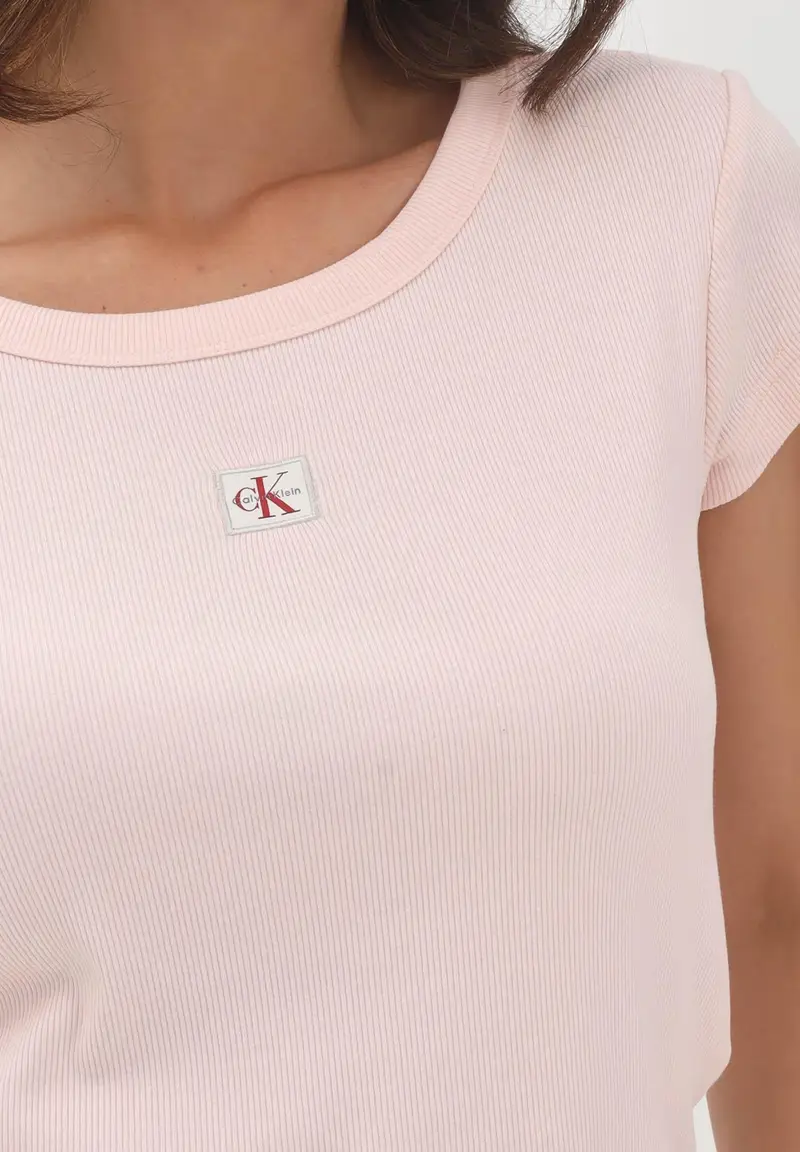 Calvin Klein Jeans T-shirt Donna Rosa 922015 miniatura 2