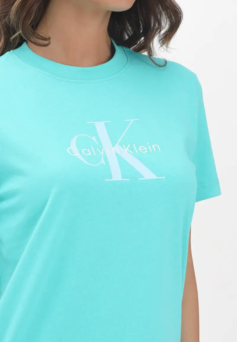 Calvin Klein Jeans T-shirt Donna Turchese 921977 miniatura 2