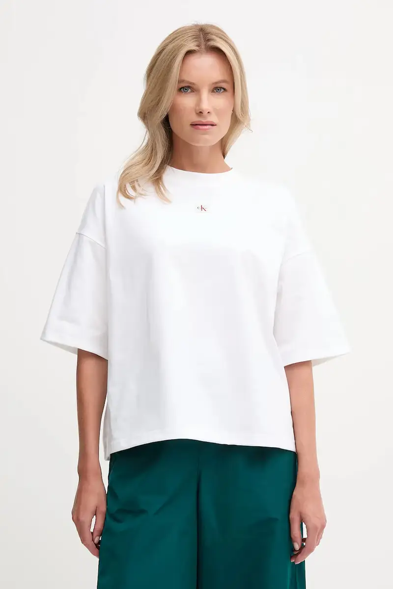 Calvin Klein Jeans T-shirt Donna Bianco 3578239