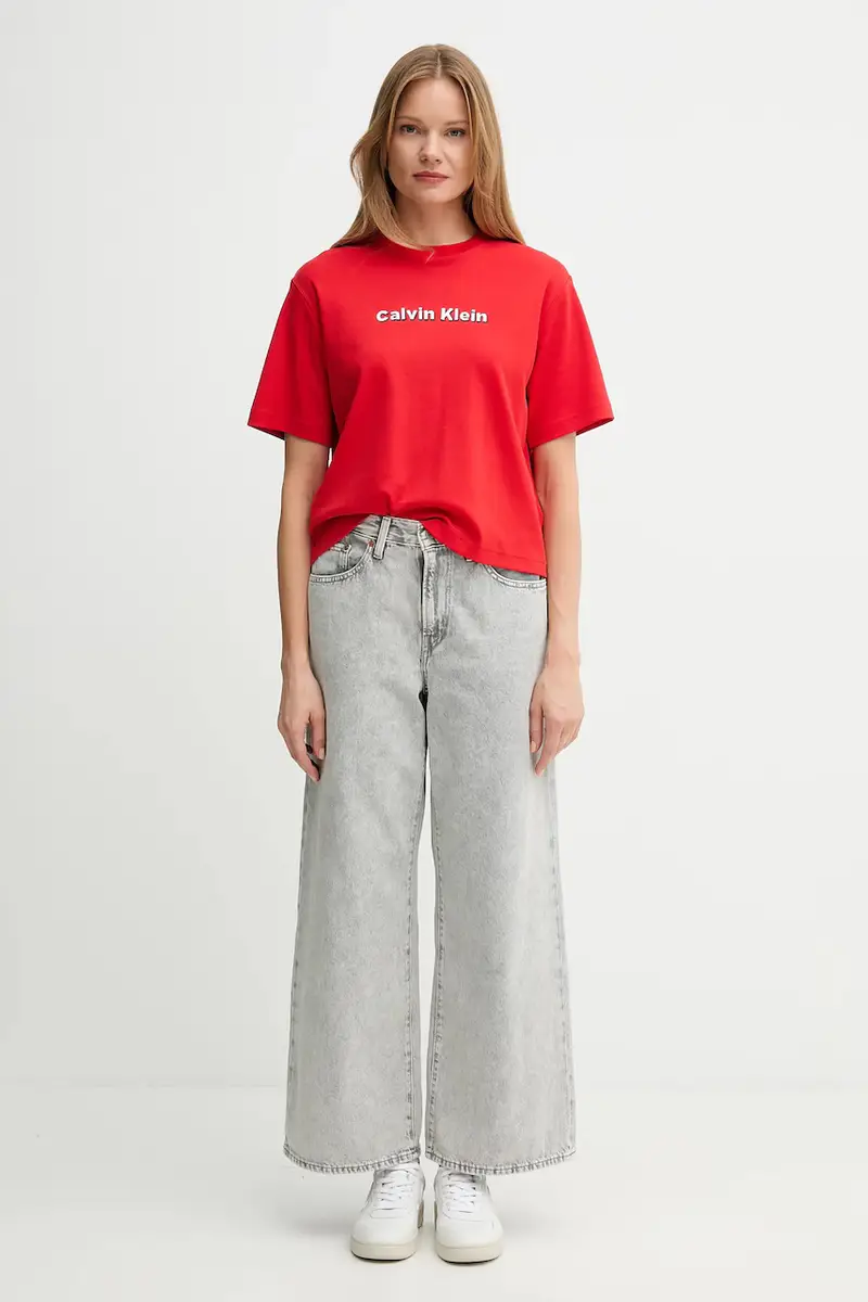 Calvin Klein Jeans Jeans Donna Rosso 3158517 miniatura 2