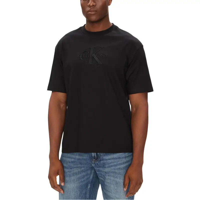 T-shirt Uomo Nera Maniche Corte Calvin Klein Jeans - black / S