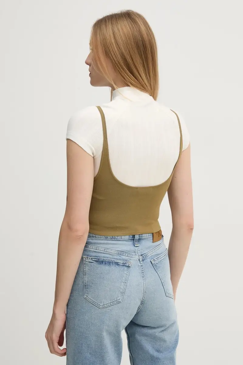 Calvin Klein Jeans Top Donna Verde 3349454 miniatura 3