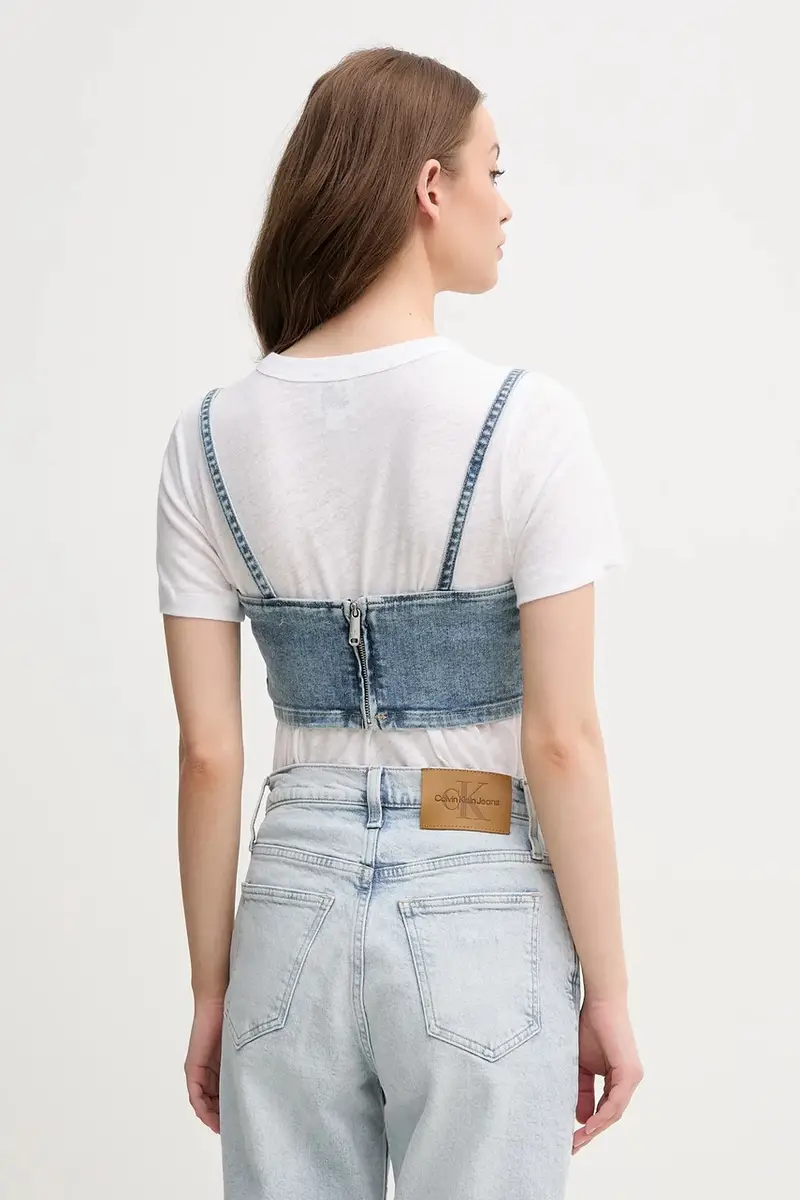 Calvin Klein Jeans Top Donna Blu 3312973 miniatura 3