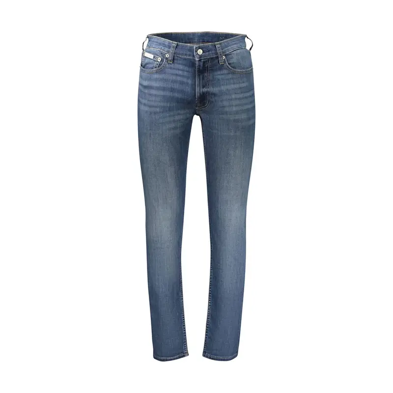 Jeans Uomo Blu Slim Fit con Logo