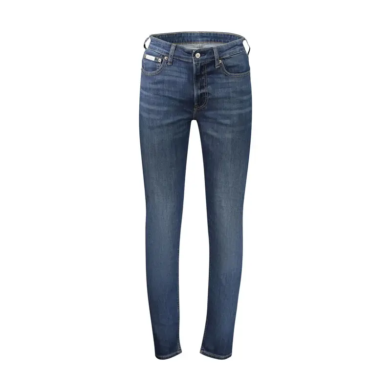 Jeans Uomo Blu Slim Taper Logo