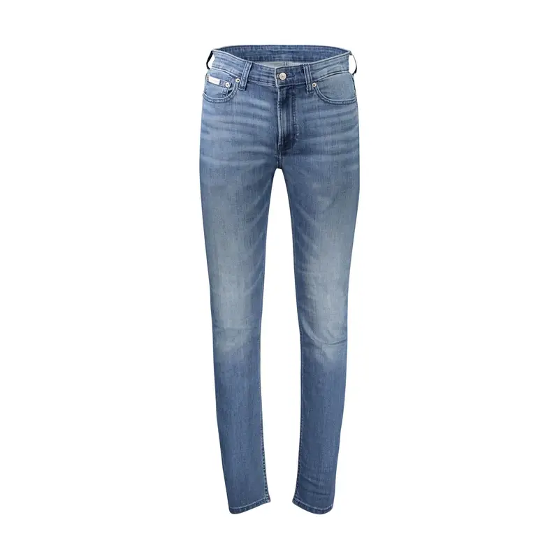 Jeans Uomo Blu Slim Taper Logo