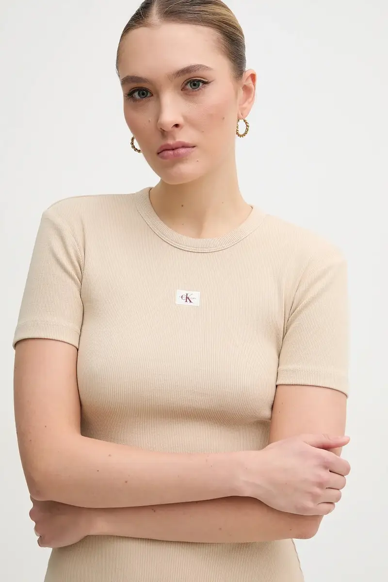 vestito colore beige J20J225265 miniatura 4