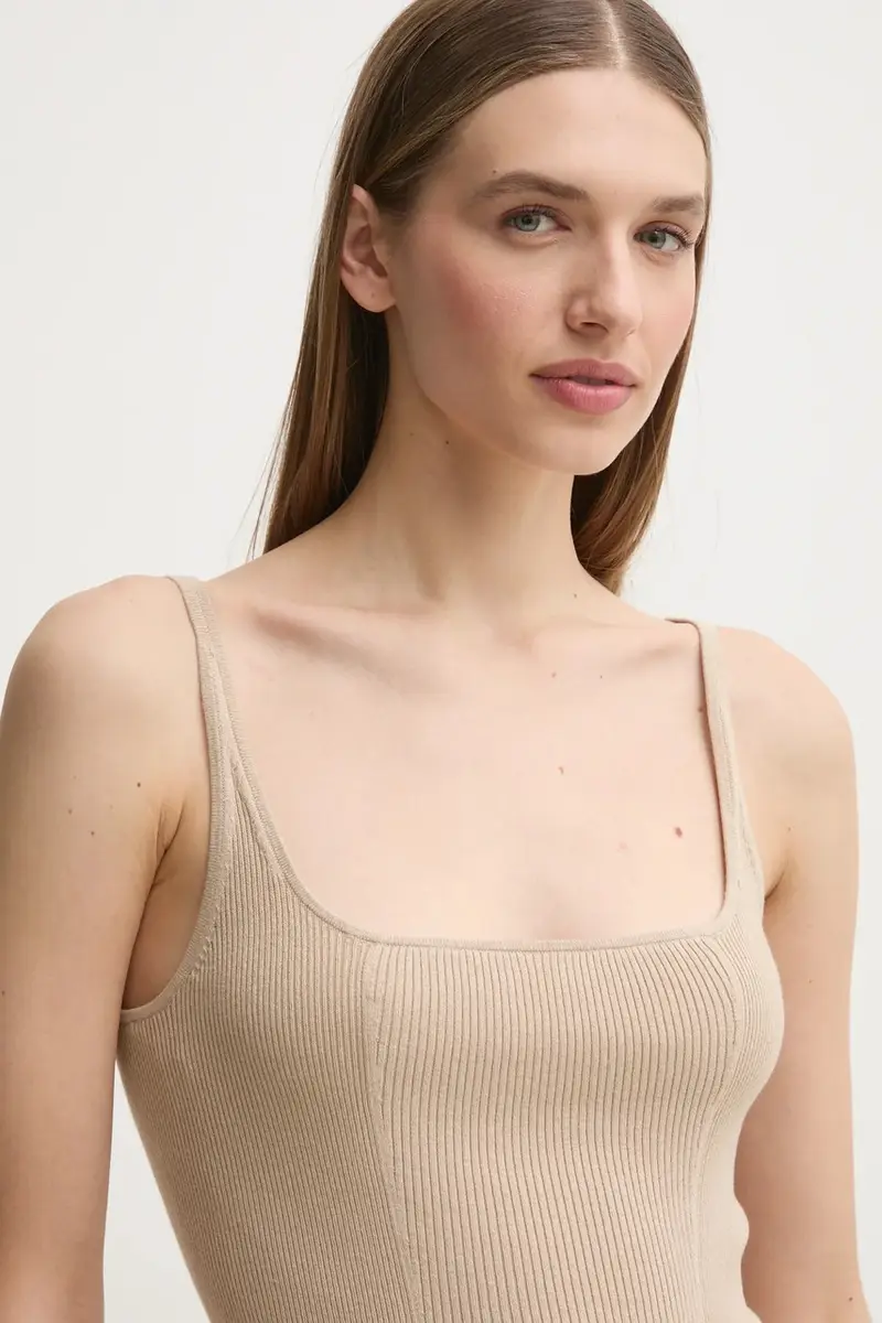 vestito colore beige J20J225269 miniatura 4