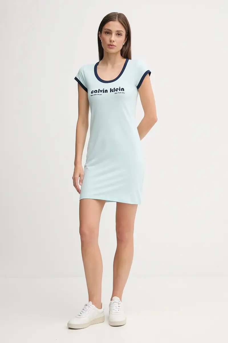 vestito colore turchese LV047C259G miniatura 2