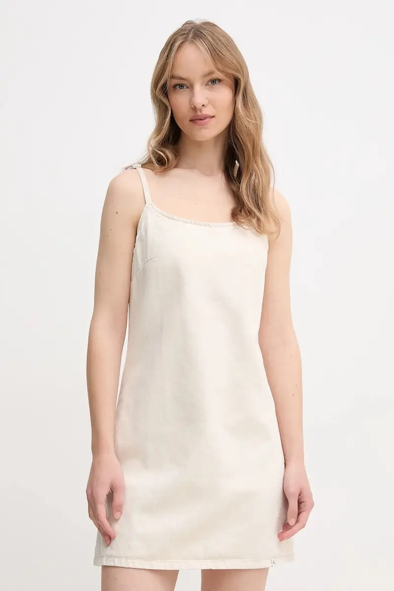 vestito con aggiunta di lino colore beige J20J225168