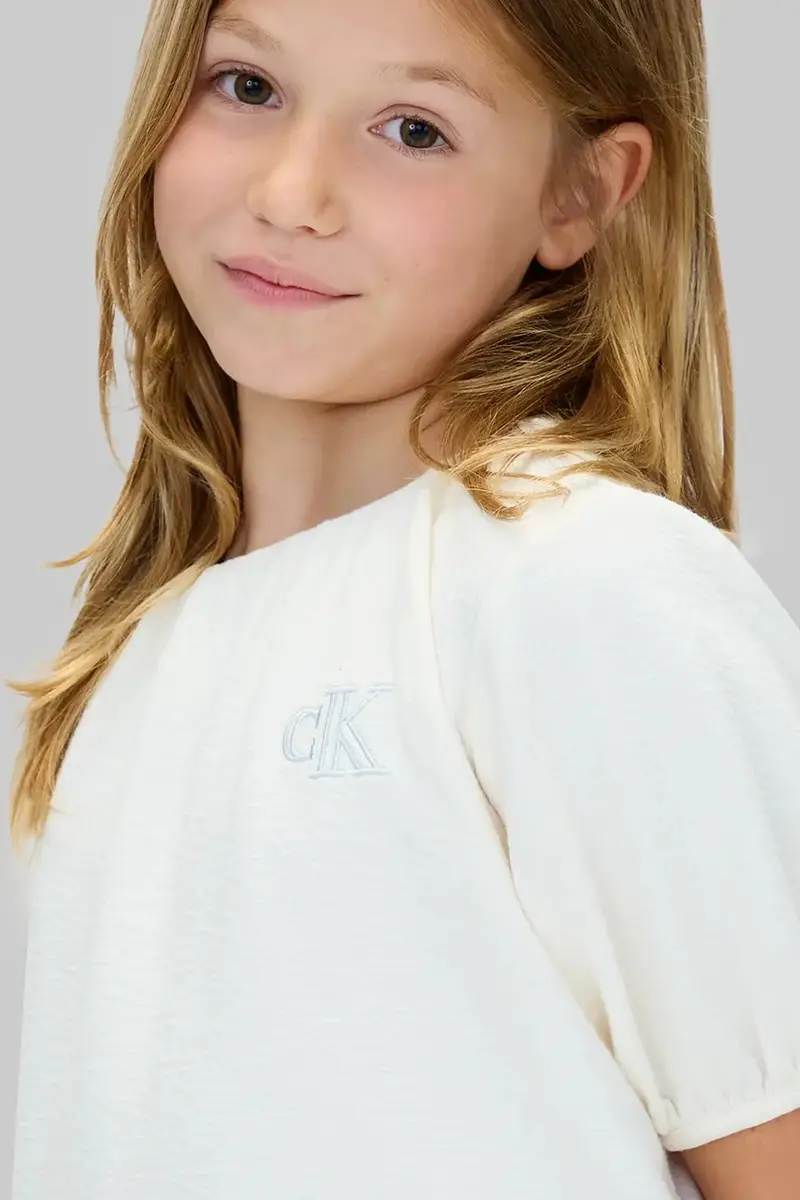 vestito di cotone bambina colore beige IG0IG03013 miniatura 4