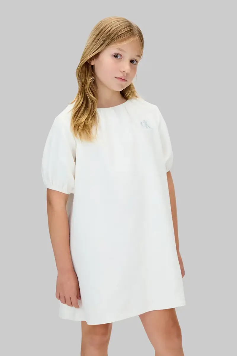 vestito di cotone bambina colore beige IG0IG03013