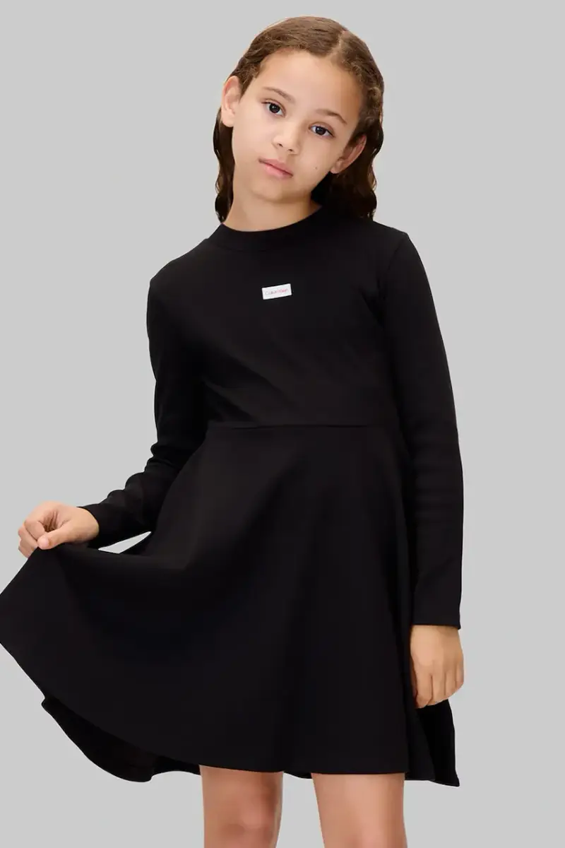 vestito di cotone per bambini colore nero IG0IG03008