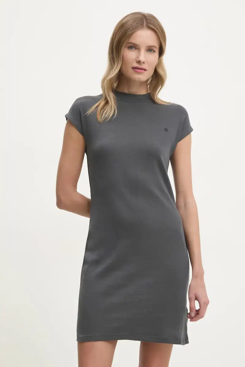 vestito in cotone colore grigio J20J224838