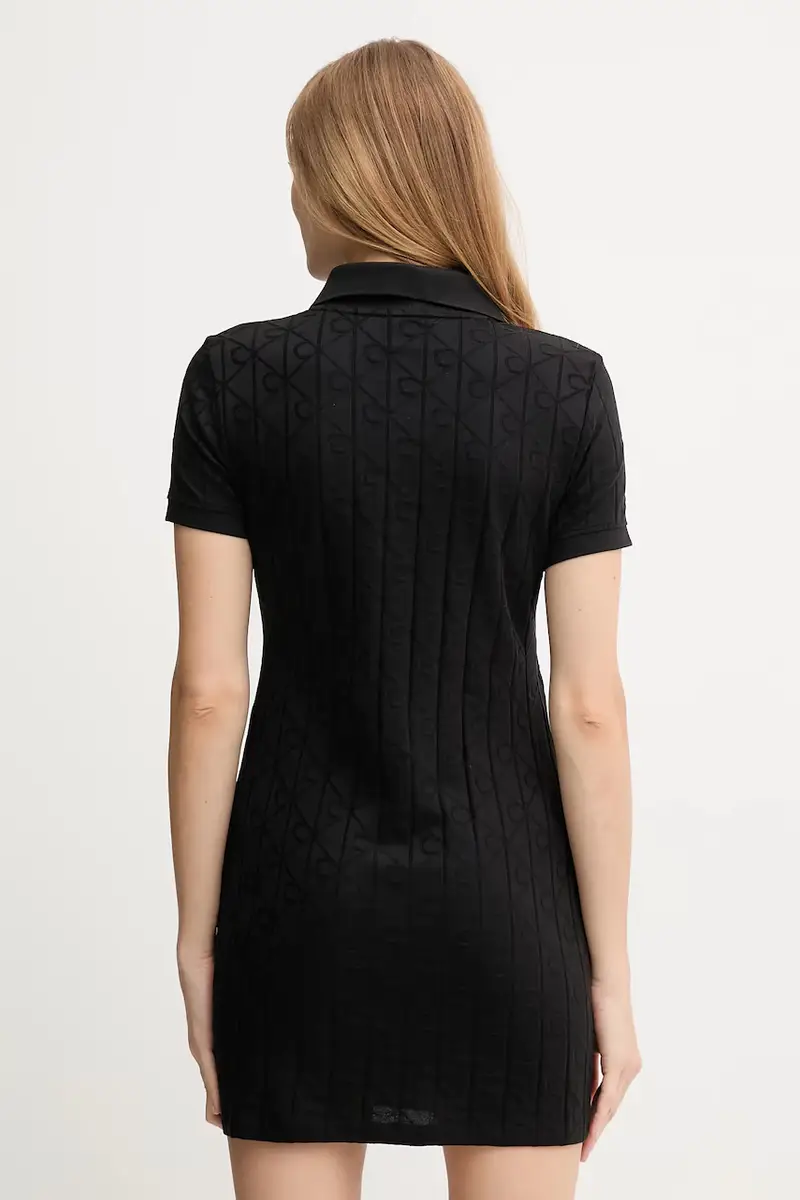 vestito in cotone colore nero LV044D208G miniatura 3