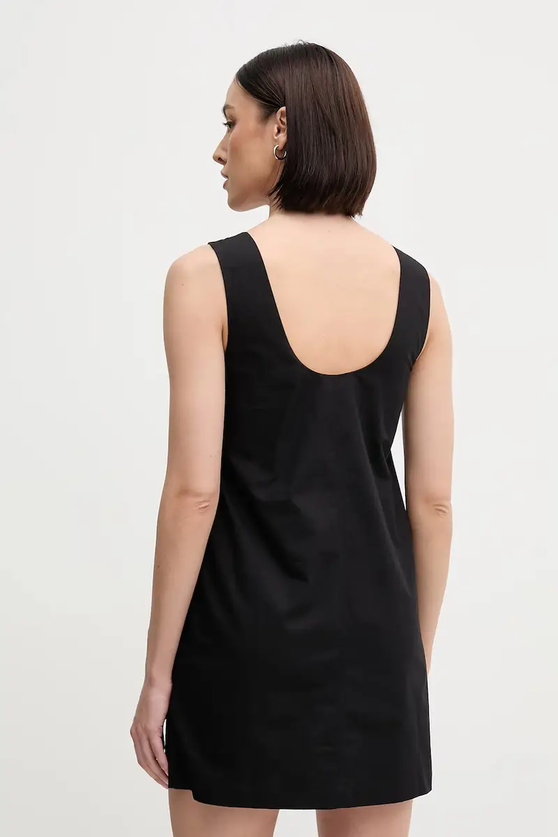 vestito in cotone colore nero LV047AB000 miniatura 3