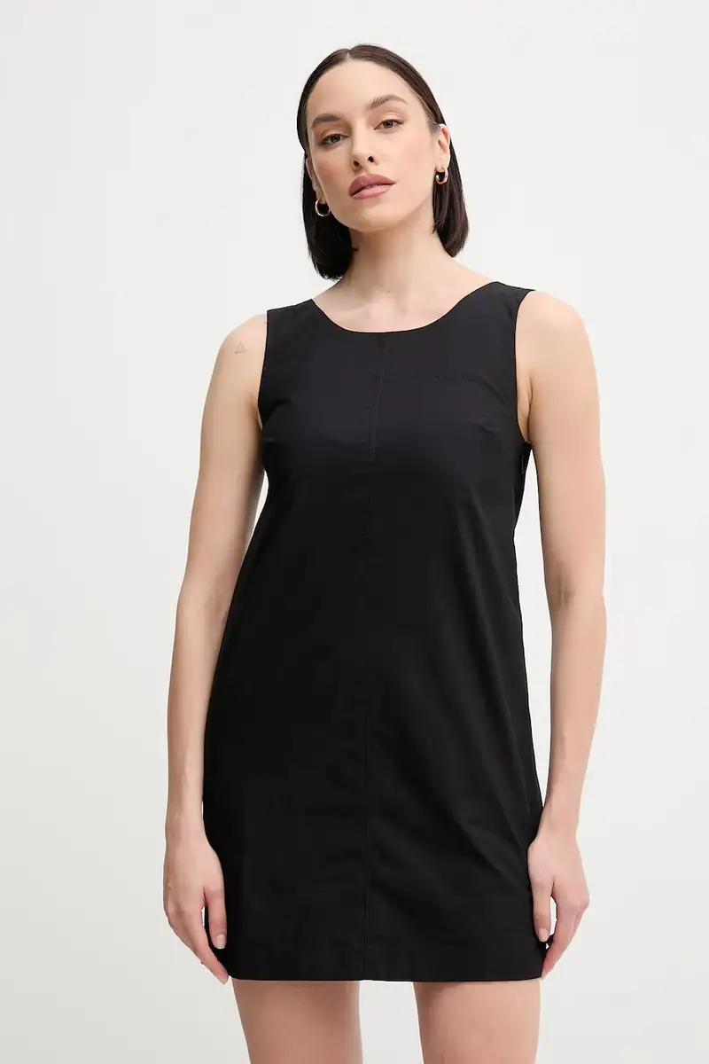 vestito in cotone colore nero LV047AB000