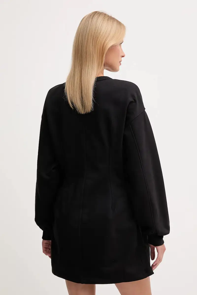 vestito in cotone colore nero LV047D227G miniatura 3