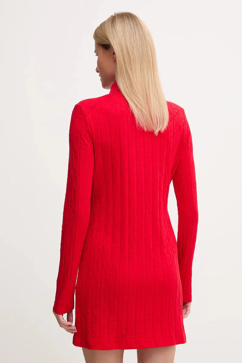 vestito in cotone colore rosso LV047D228G miniatura 3